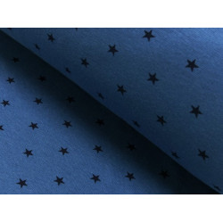 Bündchen kleine Sterne nachtblau dunkelblau